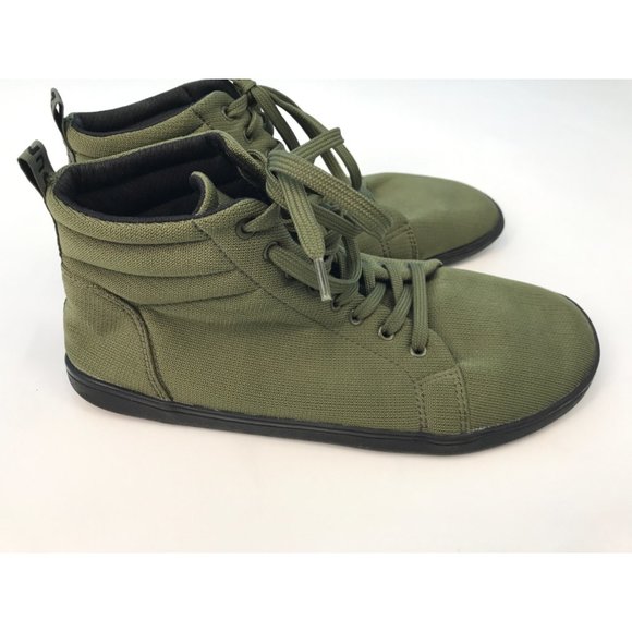 Feelgrounds Mens Barefoot Highrise Knit Olive Green Sneakers Size 11 EUR 44 - Picture 3 of 8